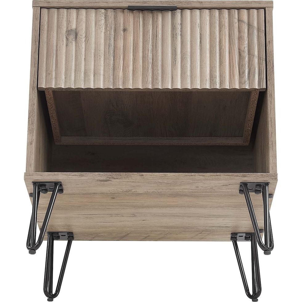 sheridan gray nightstand   