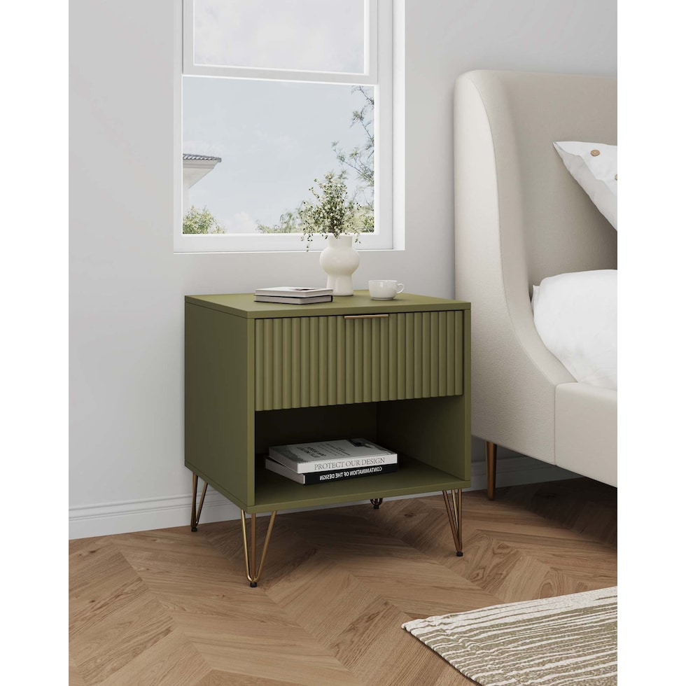 sheridan green nightstand   