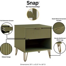 sheridan green nightstand   