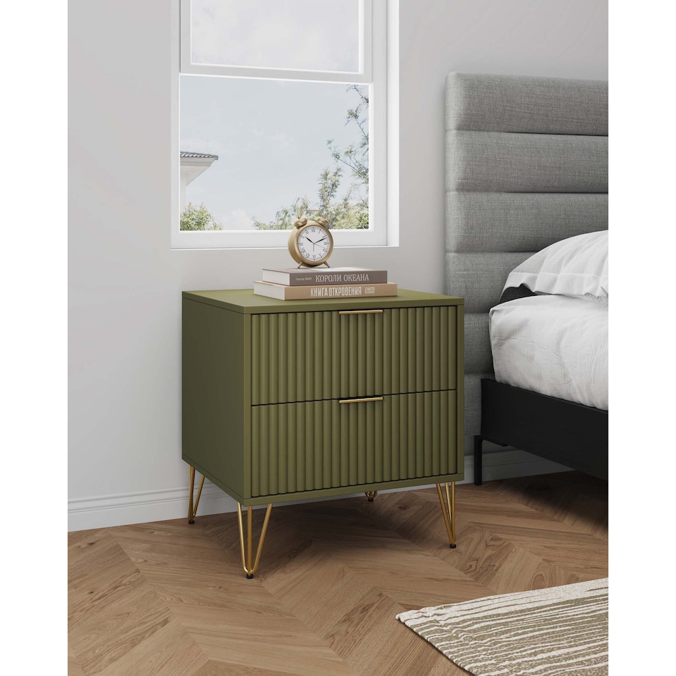 sheridan green nightstand   