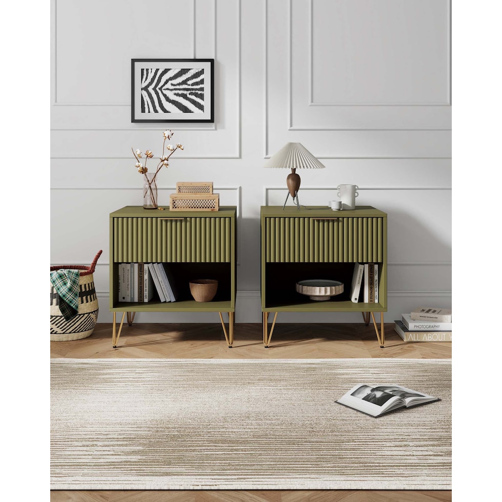 sheridan green nightstand   