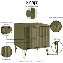 sheridan green nightstand   