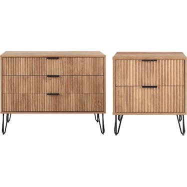 Sheridan 3-Drawer Dresser and 2-Drawer Nightstand Set