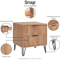 sheridan light brown nightstand   