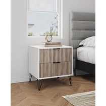 sheridan white gray nightstand   