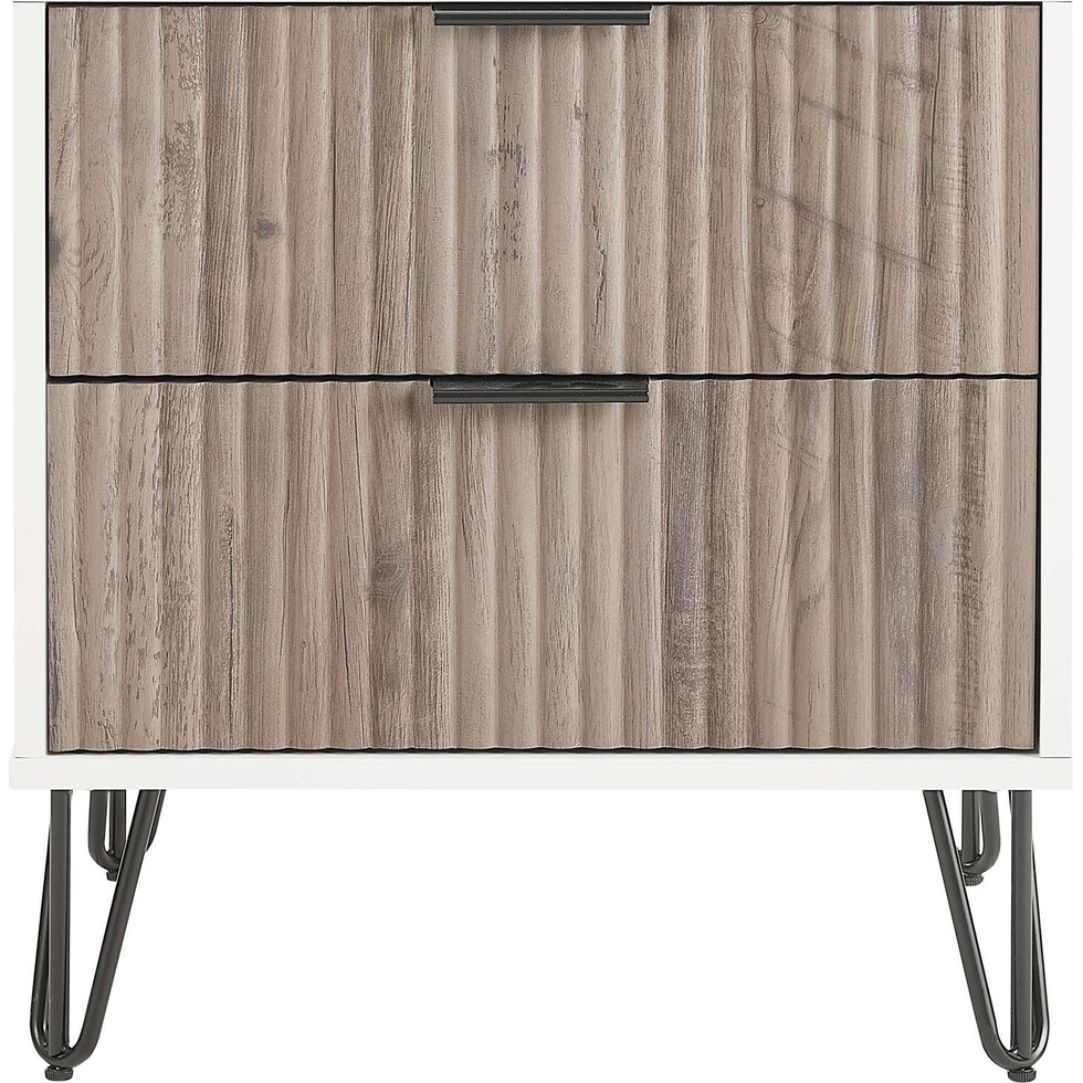 sheridan white gray nightstand   