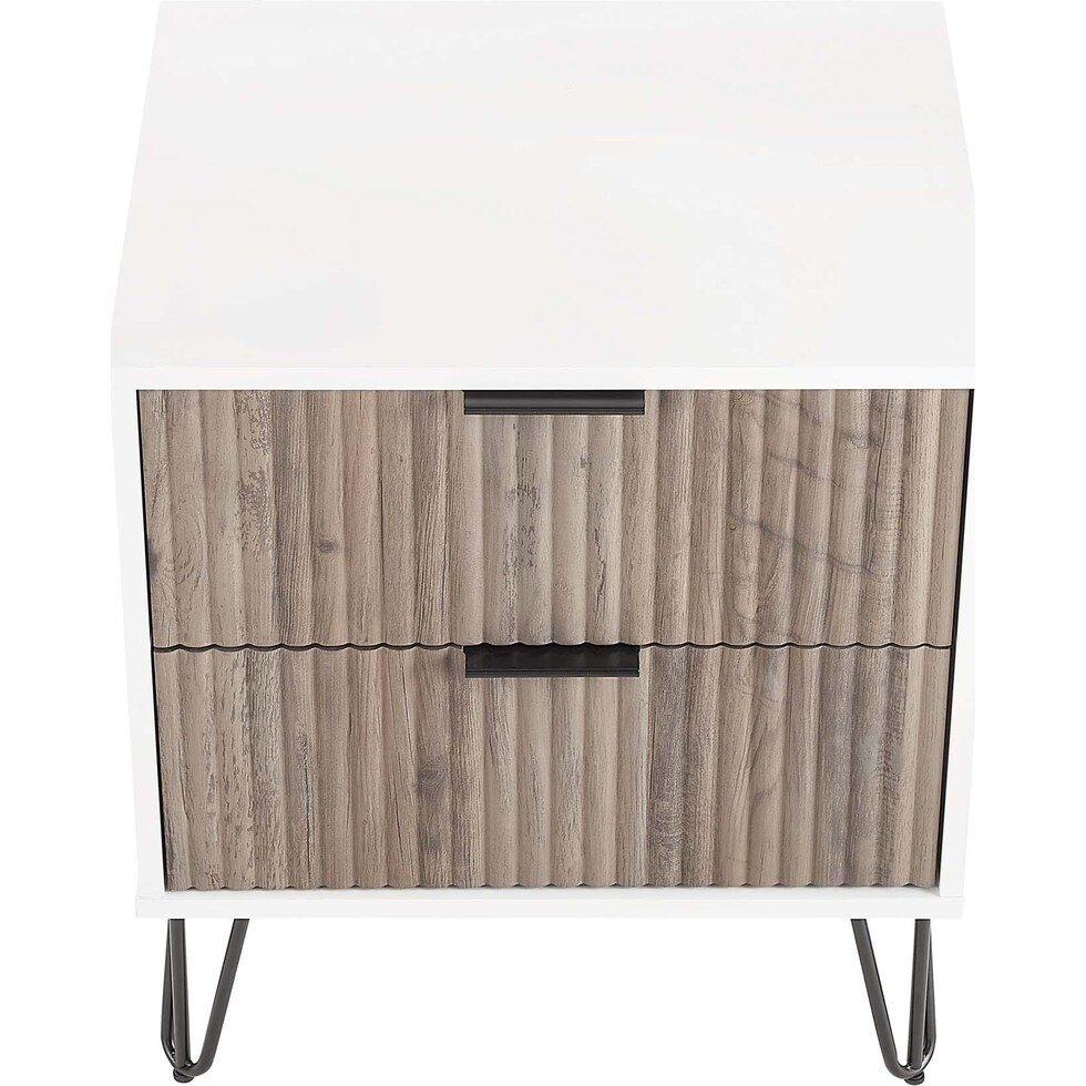 sheridan white gray nightstand   