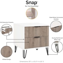 sheridan white gray nightstand   