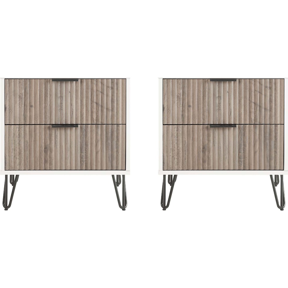 sheridan white gray nightstand   