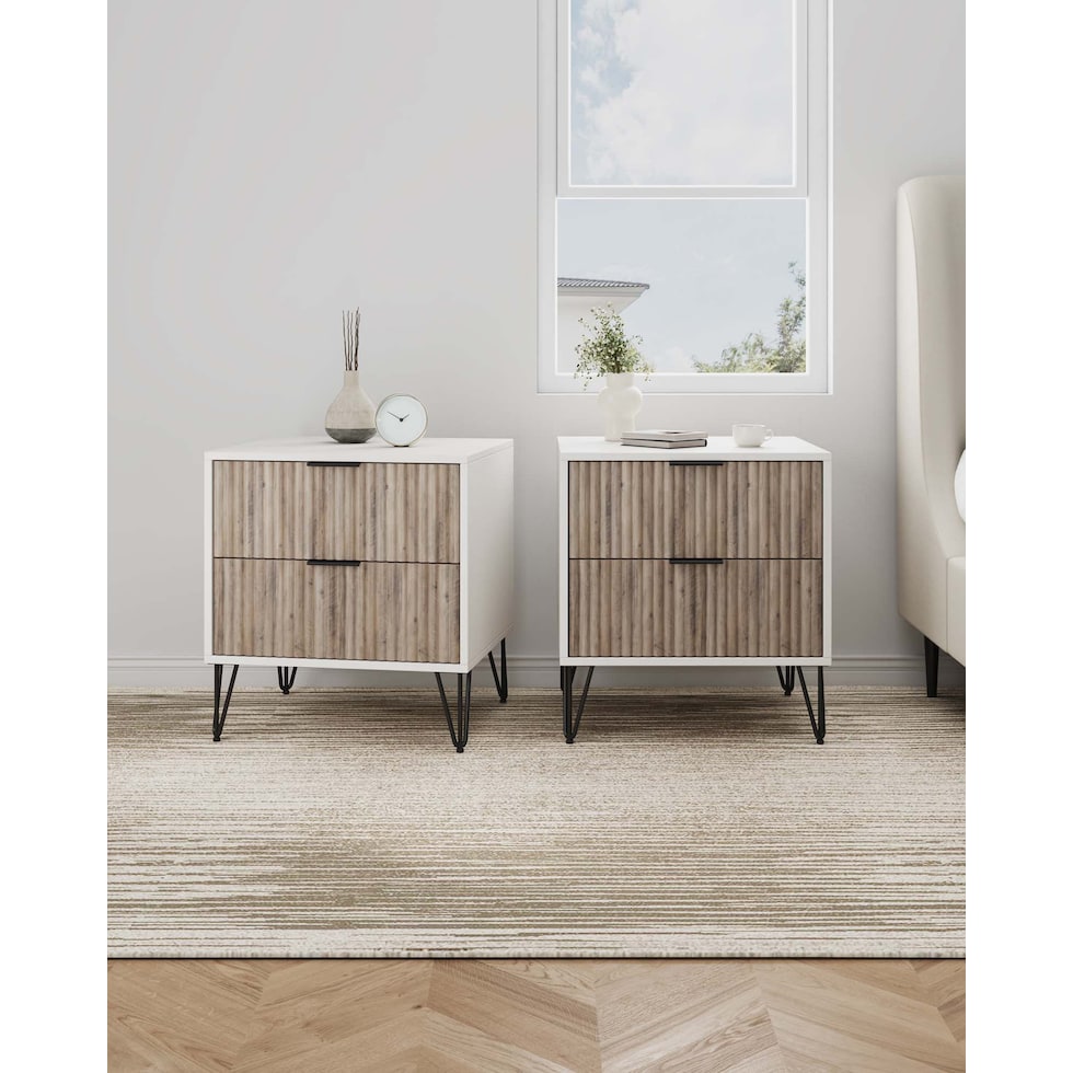 sheridan white gray nightstand   