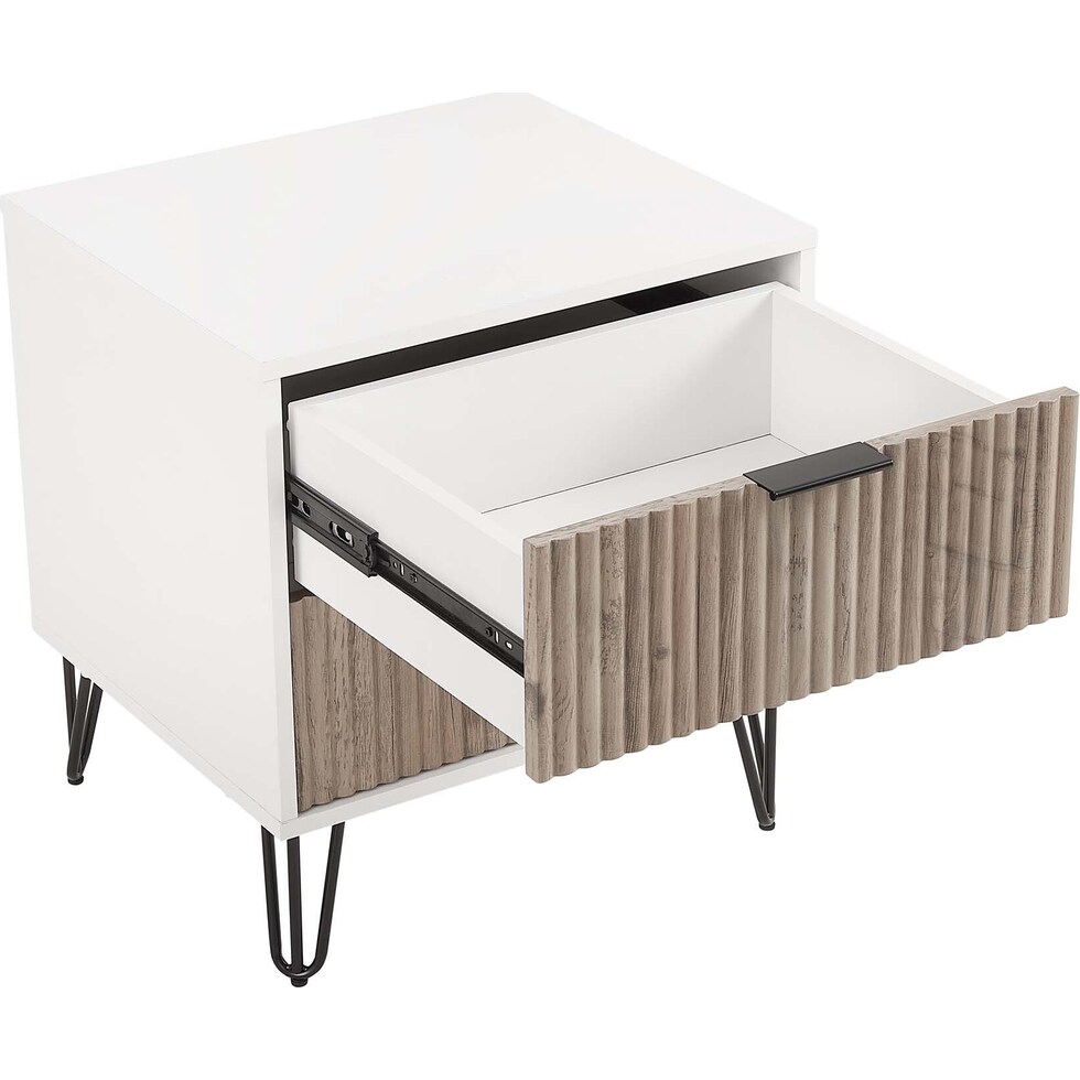 sheridan white gray nightstand   