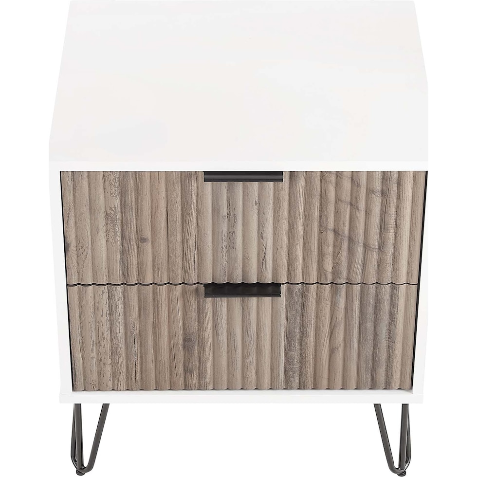 sheridan white gray nightstand   
