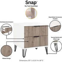 sheridan white gray nightstand   