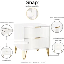 sheridan white nightstand   