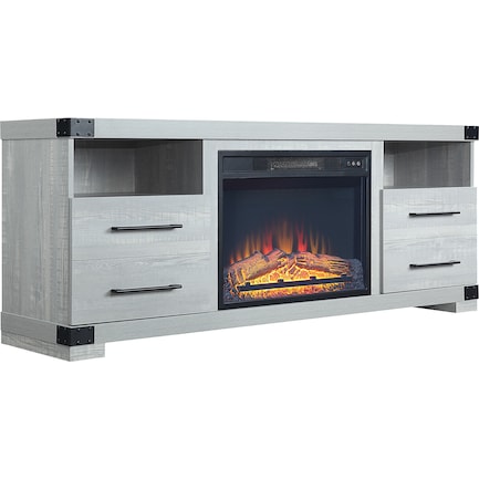 Sheryl TV Stand with Fireplace - Gray