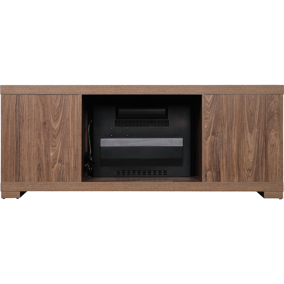 sheryl light brown fireplace tv stand   