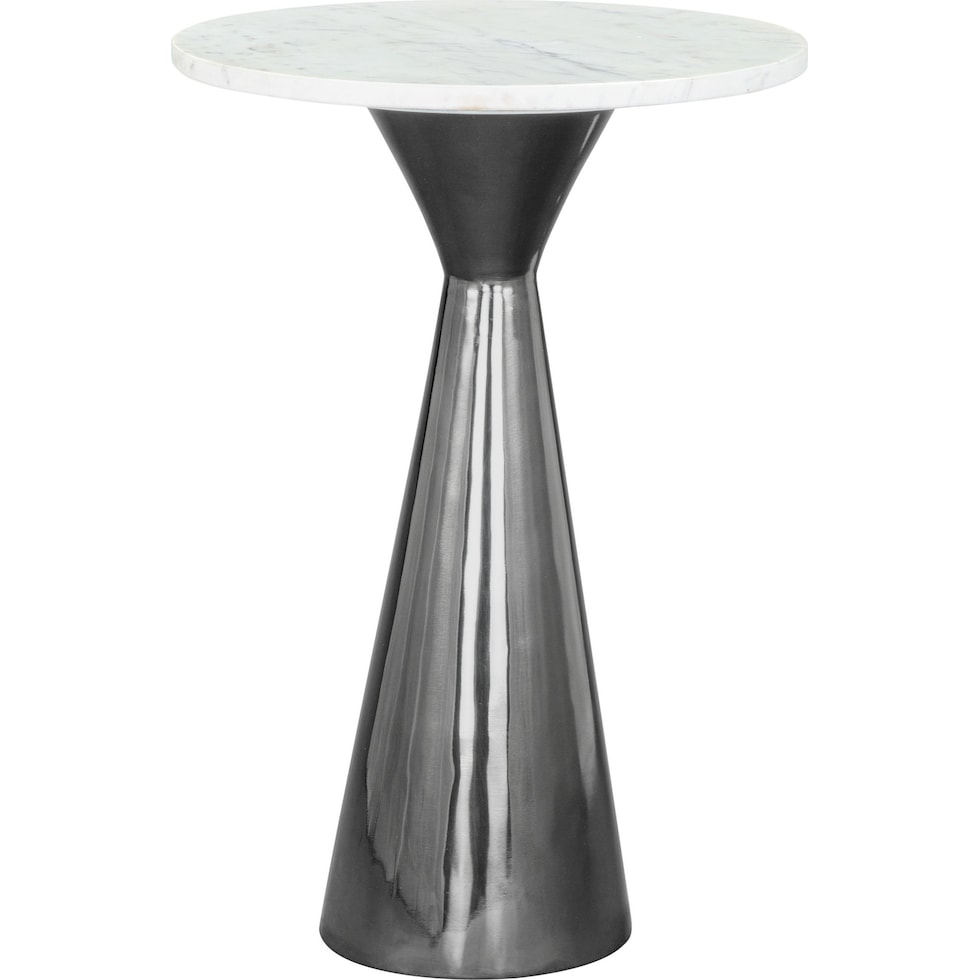 shile white black side table   