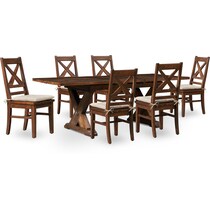 shiloh dark brown  pc dining room   