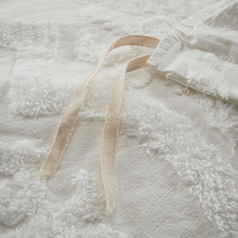 shirley white king bedding set   
