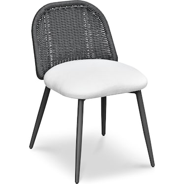 Shorefront Outdoor Dining Chair - Black/White