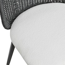 shorefront black white outdoor dining chair   