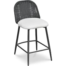shorefront black white outdoor stool   