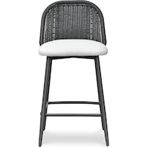 shorefront black white outdoor stool   