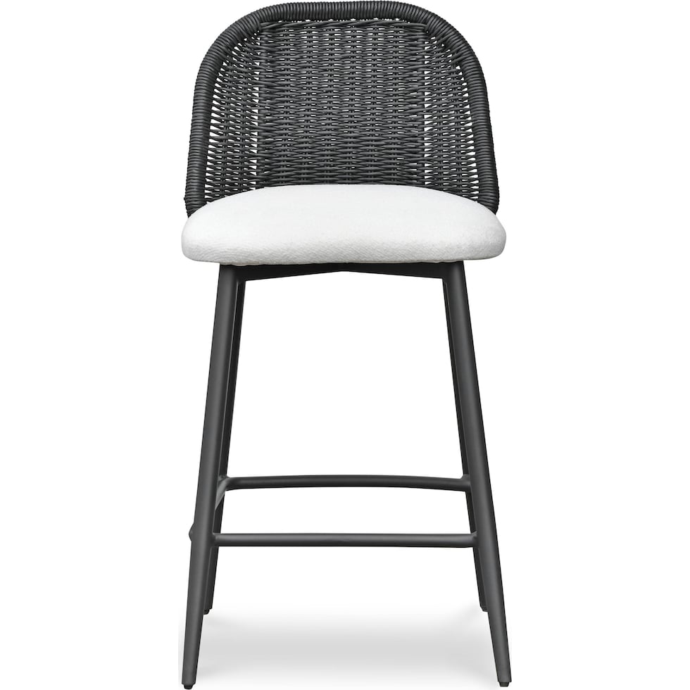 shorefront black white outdoor stool   