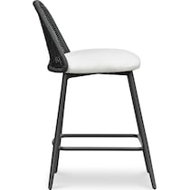 shorefront black white outdoor stool   