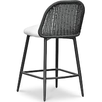 shorefront black white outdoor stool   