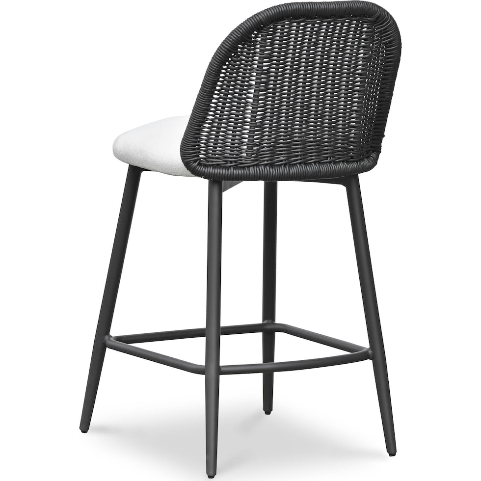 shorefront black white outdoor stool   