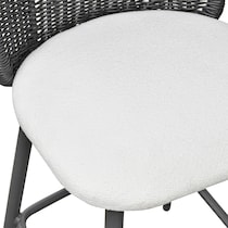 shorefront black white outdoor stool   