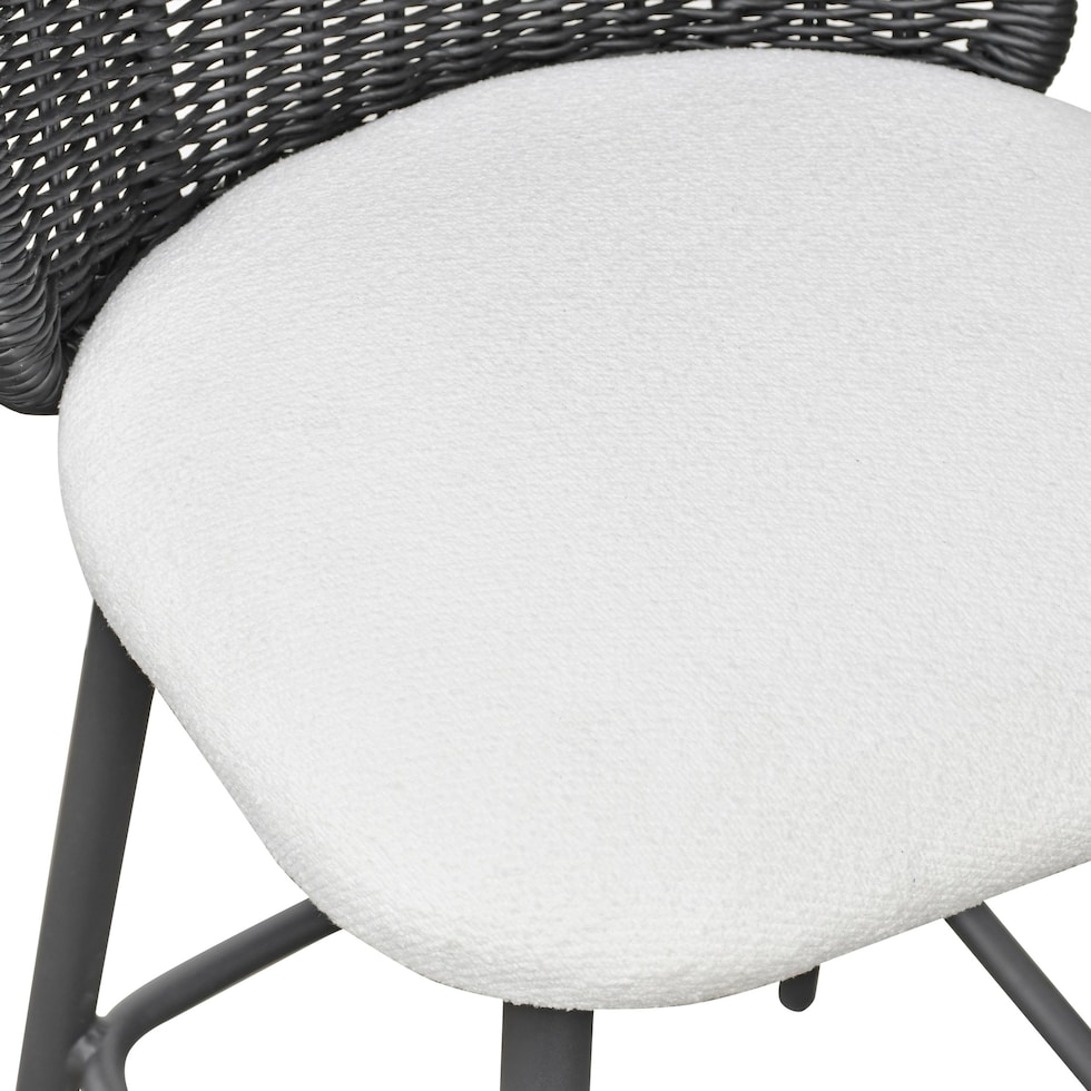 shorefront black white outdoor stool   