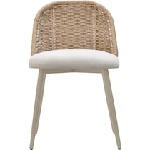shorefront cream outdoor dining chair   