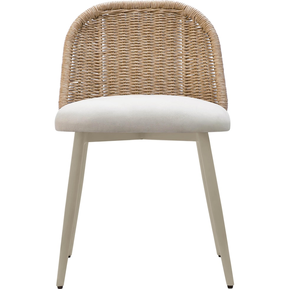 shorefront cream outdoor dining chair   