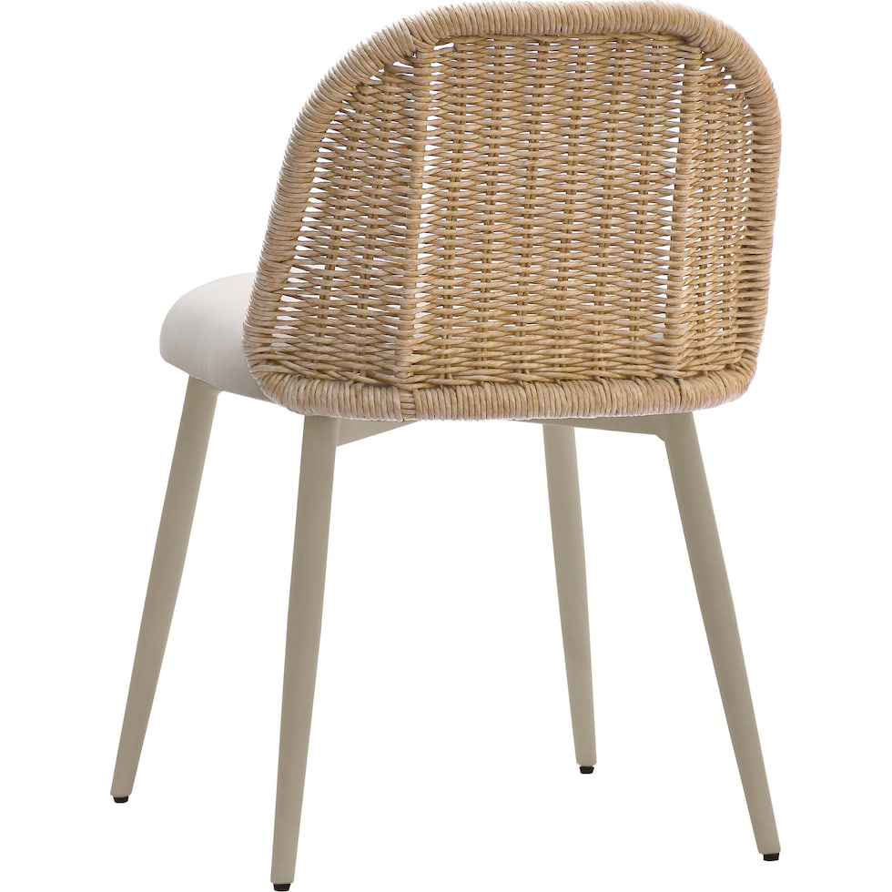 shorefront cream outdoor dining chair   