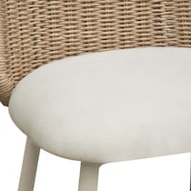 shorefront cream outdoor dining chair   