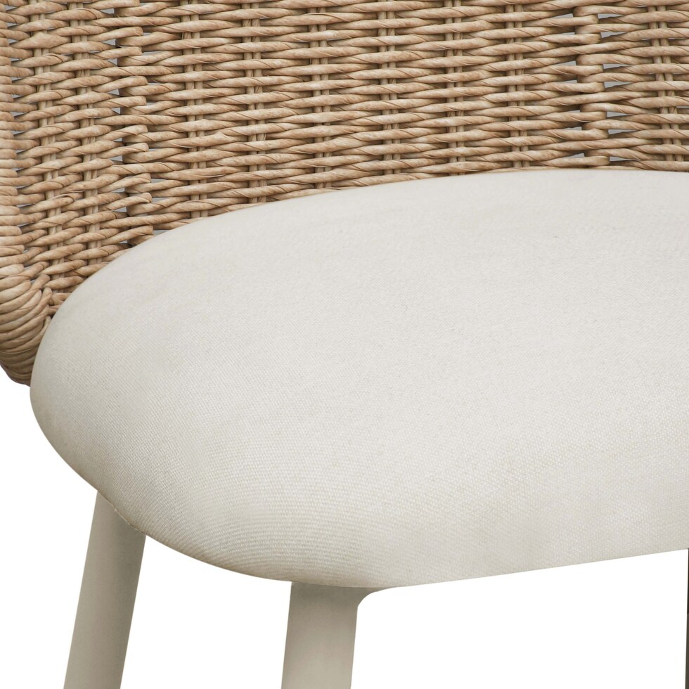 shorefront cream outdoor dining chair   