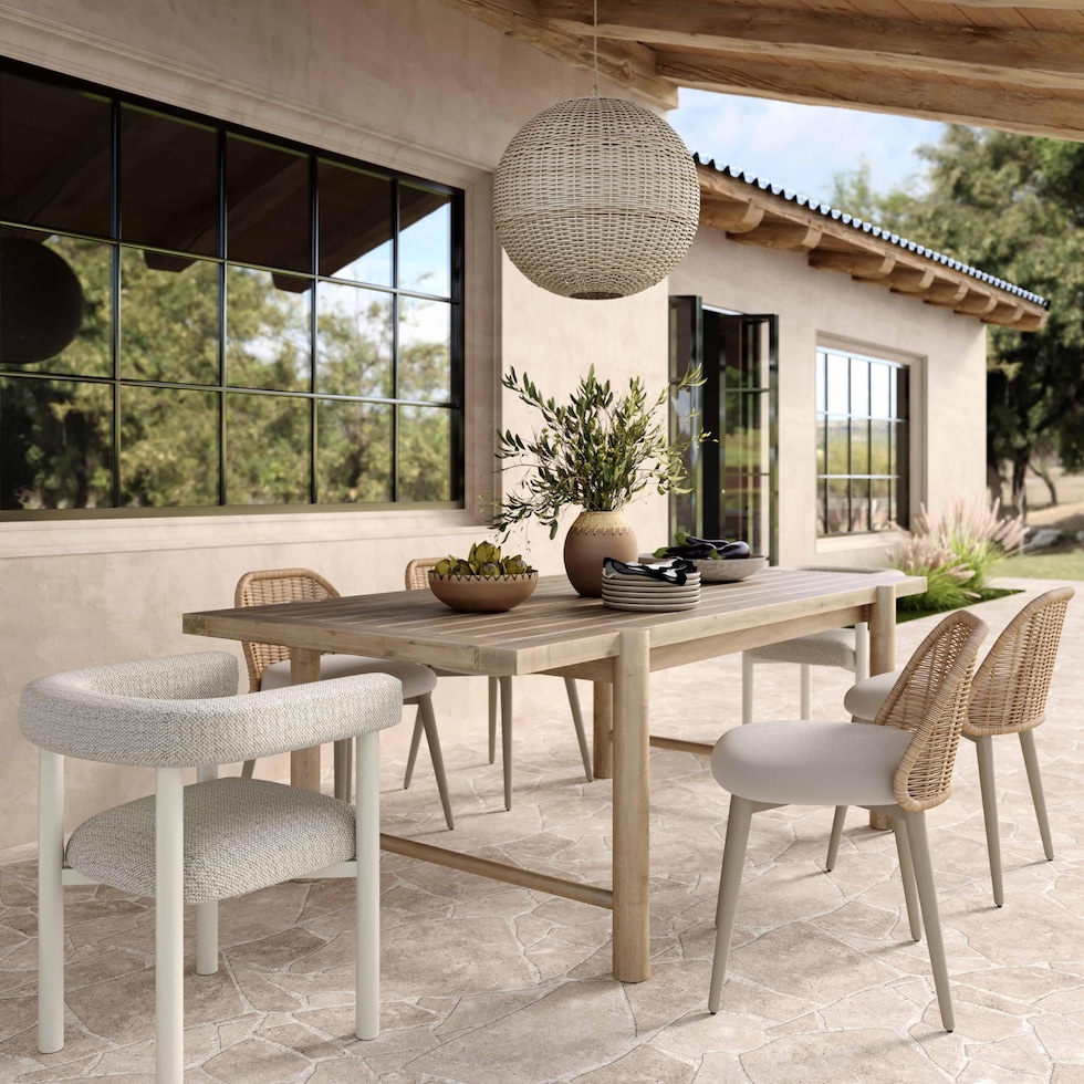 shorefront cream outdoor dining chair   