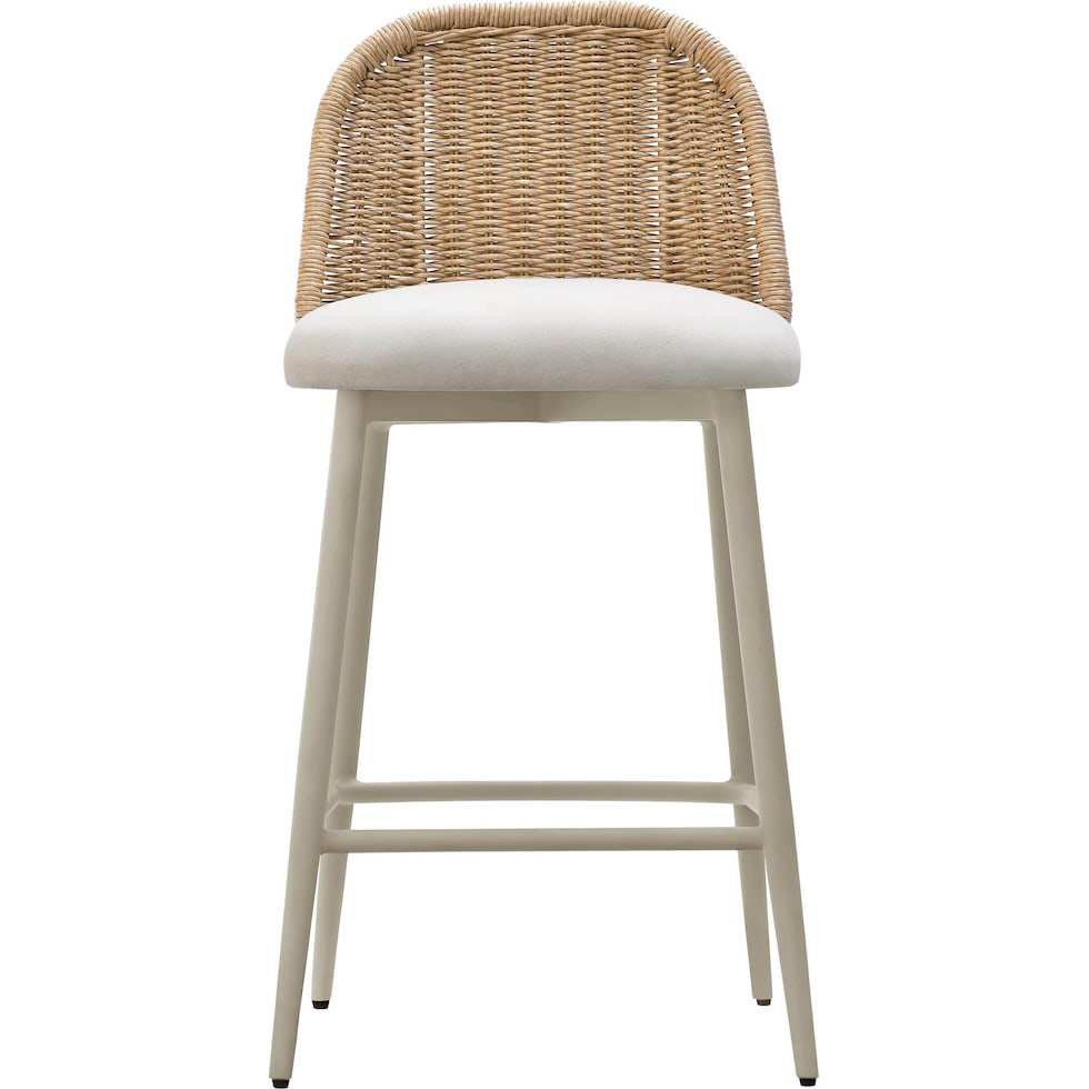 shorefront cream outdoor stool   