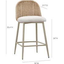 shorefront cream outdoor stool   