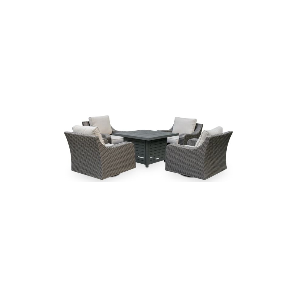shoreline gray outdoor chair set   
