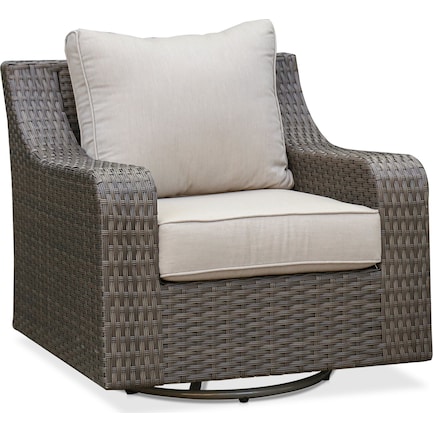 Shoreline Outdoor Swivel Chair - Gray
