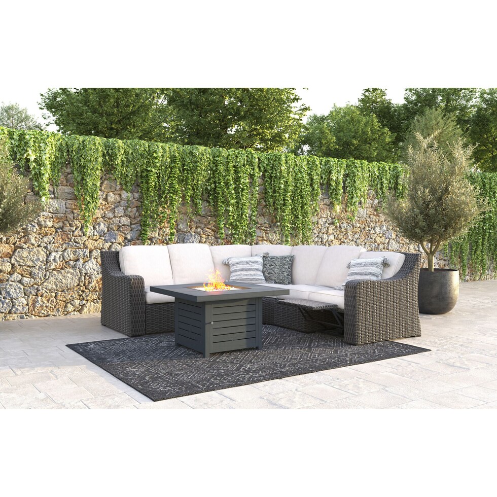 shoreline gray outdoor sectional set   