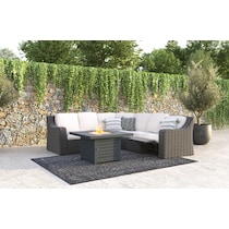 shoreline gray outdoor sectional set   