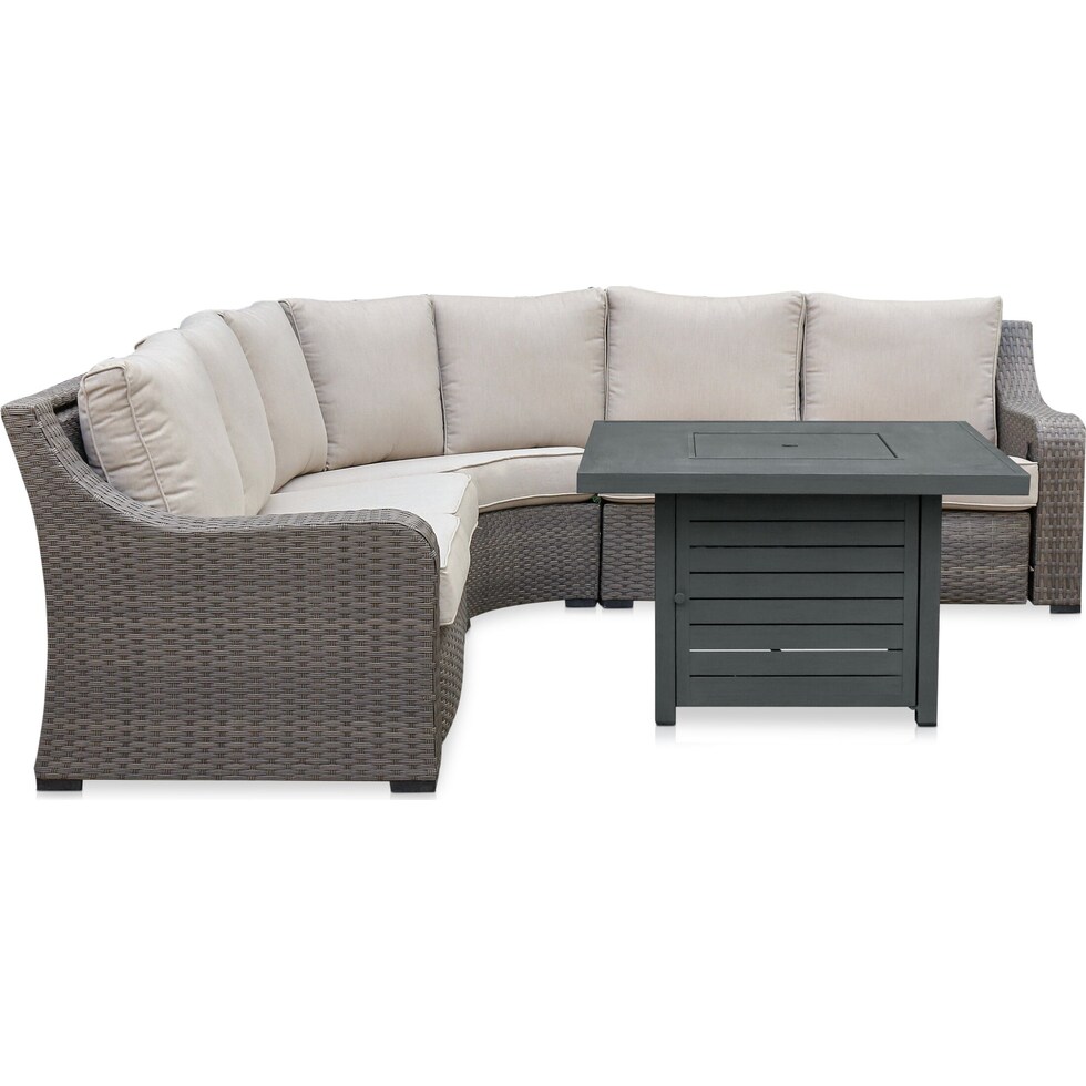 shoreline gray outdoor sectional set   