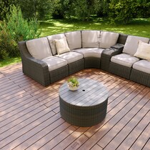 shoreline gray outdoor sectional set   