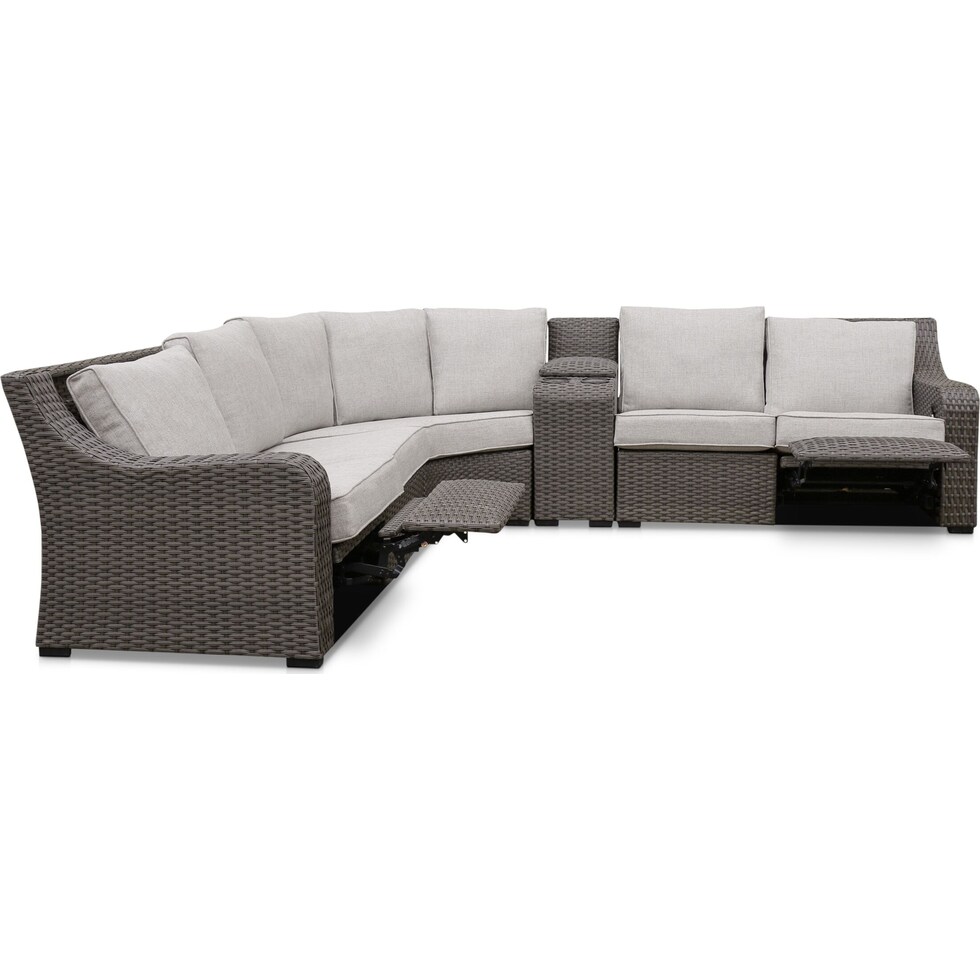 shoreline gray outdoor sectional set   