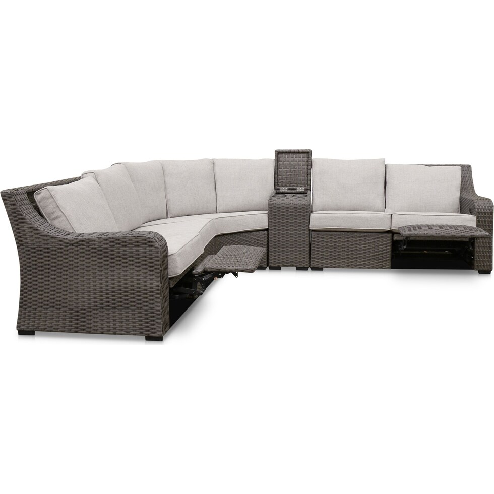 shoreline gray outdoor sectional set   