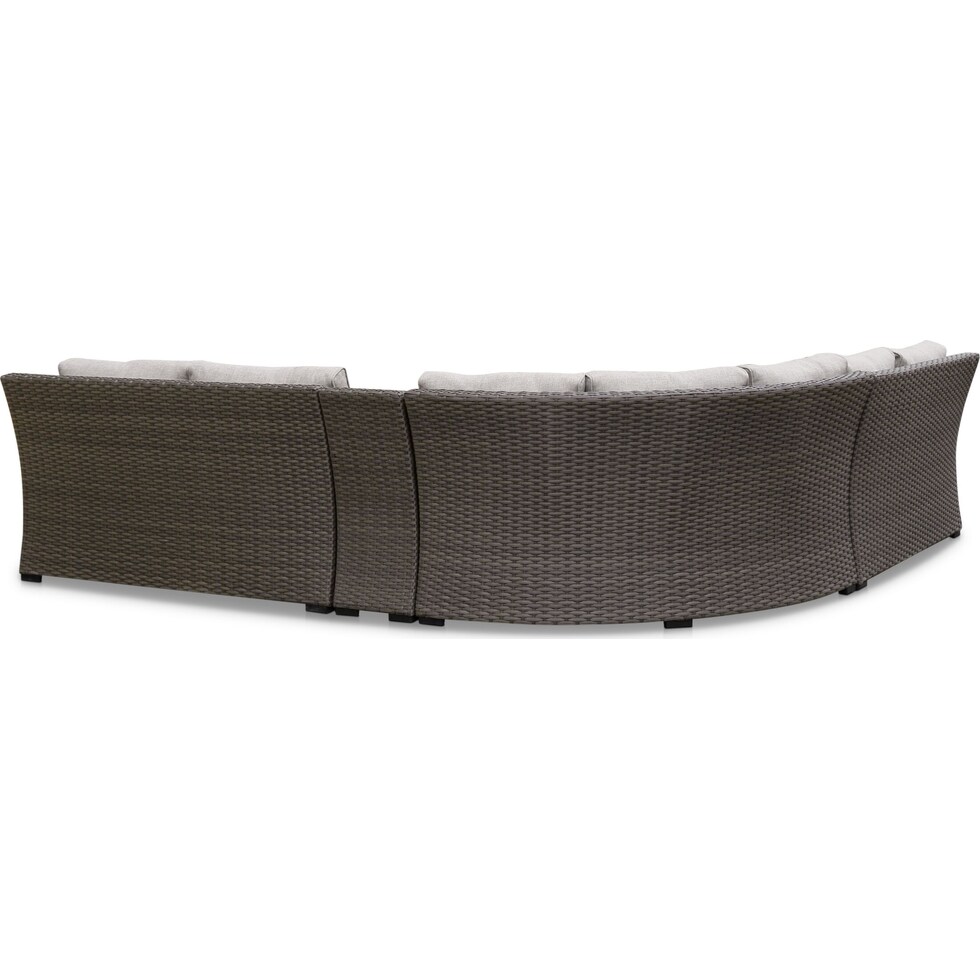shoreline gray outdoor sectional set   